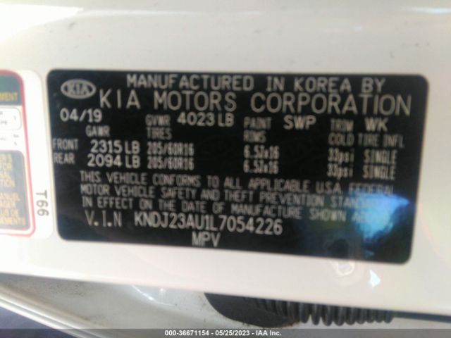 KNDJ23AU1L7054226 KIA SOUL S