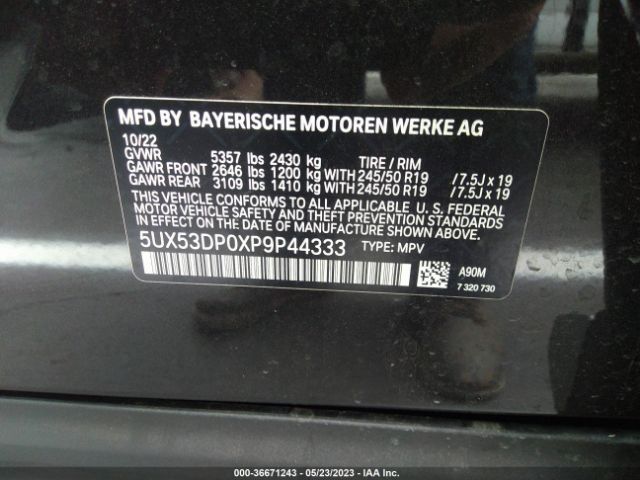 5UX53DP0XP9P44333 BMW X3 Xdrive30i