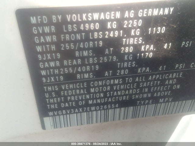 WVGBV3AX7EW026554 Volkswagen Tiguan R-line