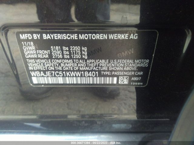 WBAJE7C51KWW18401 BMW 5 Series 540i Xdrive