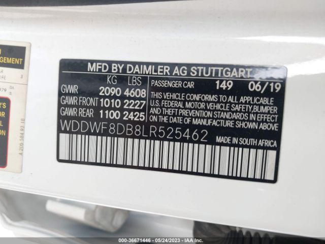 WDDWF8DB8LR525462 Mercedes-Benz C-class C 300