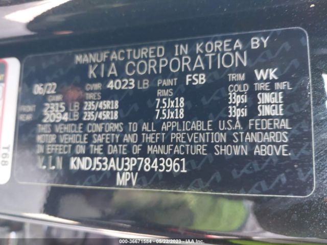 KNDJ53AU3P7843961 KIA Soul Gt-line