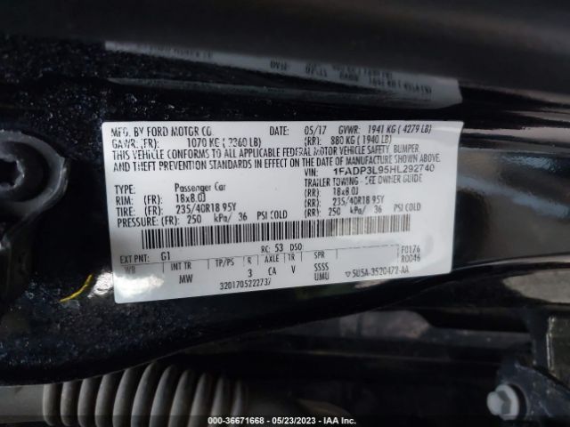 1FADP3L95HL292740 Ford FOCUS ST