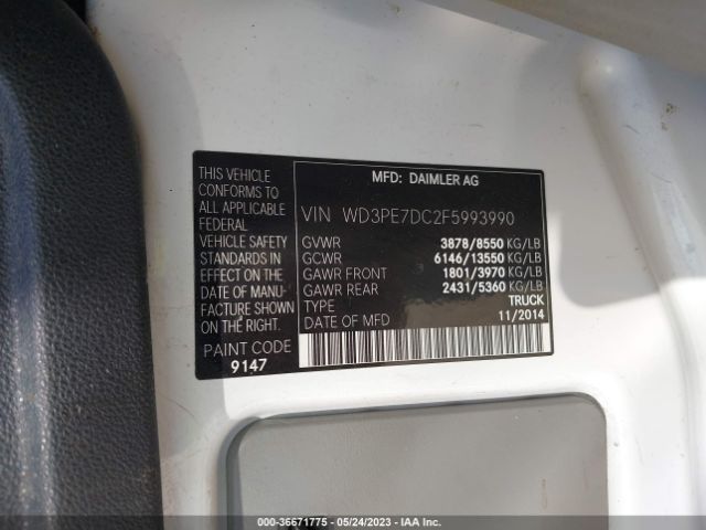 WD3PE7DC2F5993990 Mercedes-Benz SPRINTER CARGO VANS