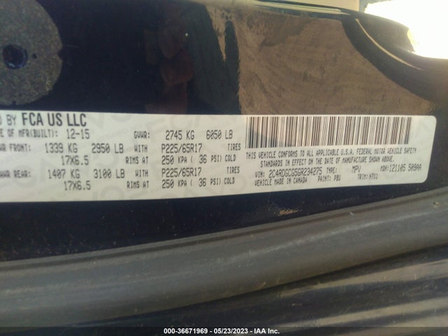 Dodge Grand Caravan Sxt 2016 2C4RDGCG5GR234275 Image 9