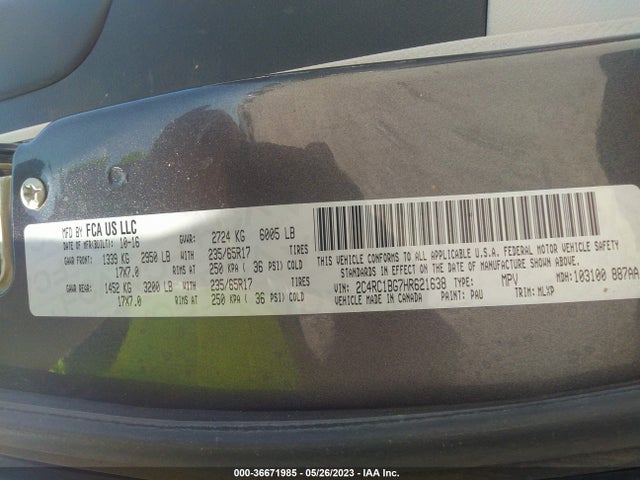 2C4RC1BG7HR621638 Chrysler Pacifica Touring-l