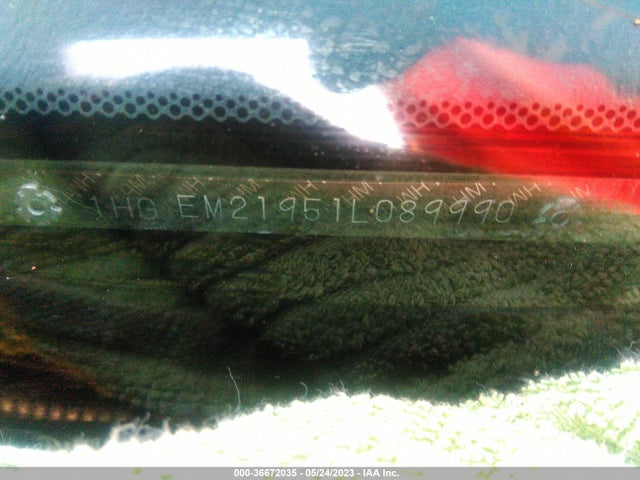 2001 HONDA CIVIC EX VIN: 1HGEM21951L089990