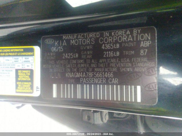 KNAGM4A78F5661466 KIA Optima Lx
