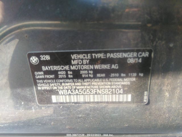 WBA3A5G53FNS82104 BMW 3 Series 328i
