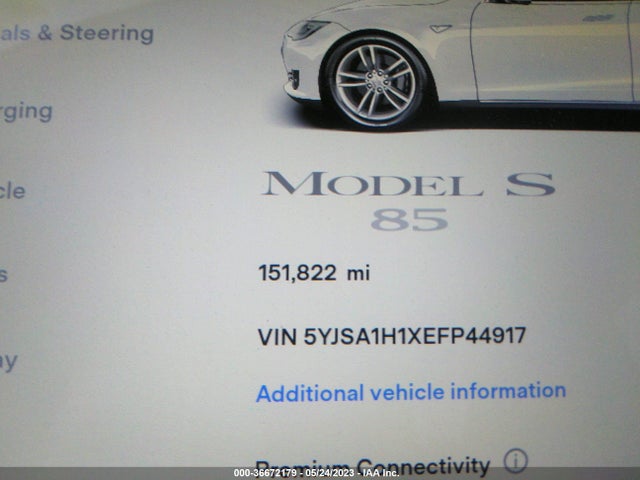 5YJSA1H1XEFP44917 Tesla Model S 60 Kwh Battery/p85