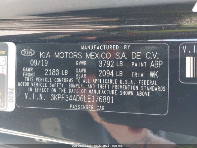 3KPF34AD6LE176881 KIA Forte Gt-line