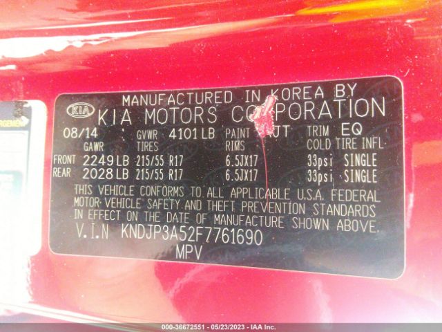 KNDJP3A52F7761690 KIA SOUL +
