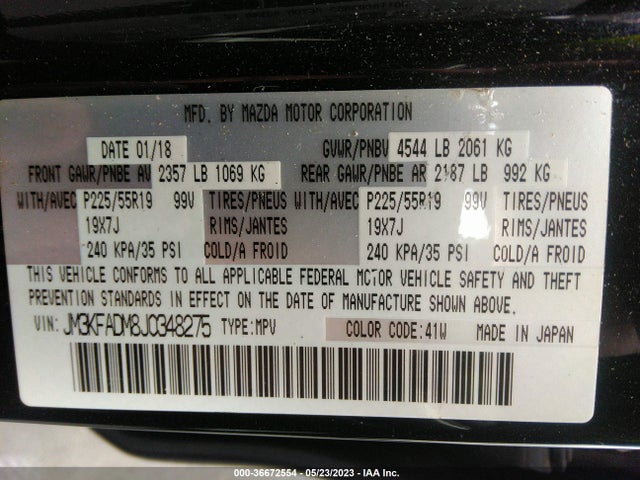 Mazda Cx-5 Grand Touring 2018 JM3KFADM8J0348275 Image 11