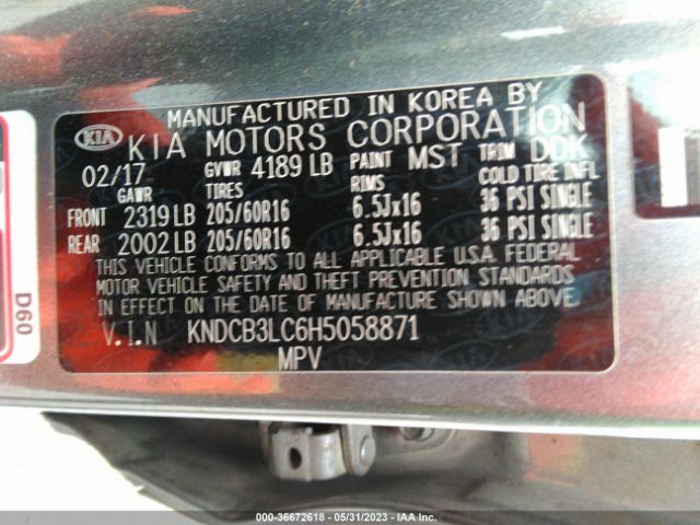 KNDCB3LC6H5058871 KIA NIRO LX