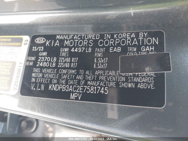 KNDPB3AC2E7581745 KIA Sportage Lx