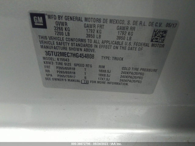 GMC Sierra 1500 Sle 2017 3GTU2MEC7HG454808 Image 9