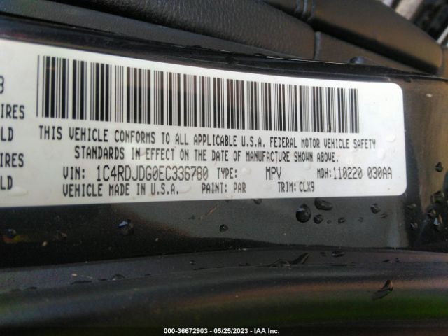 1C4RDJDG0EC336780 Dodge DURANGO LIMITED