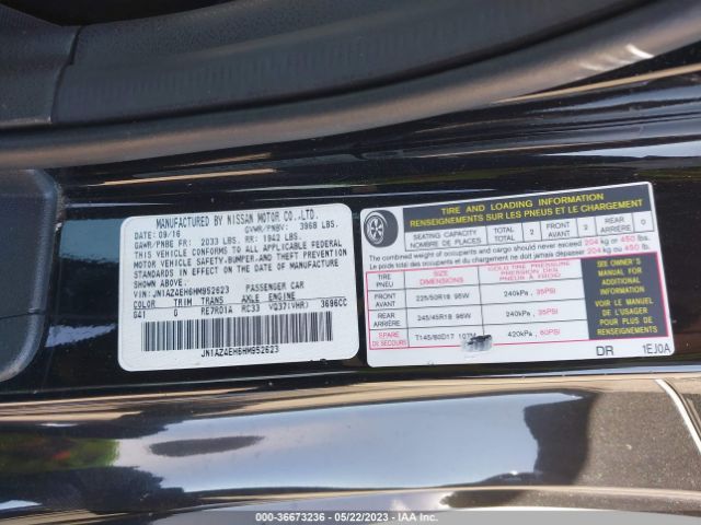 JN1AZ4EH6HM952623 Nissan 370Z