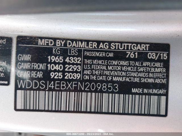WDDSJ4EBXFN209853 Mercedes-Benz Cla-class Cla 250