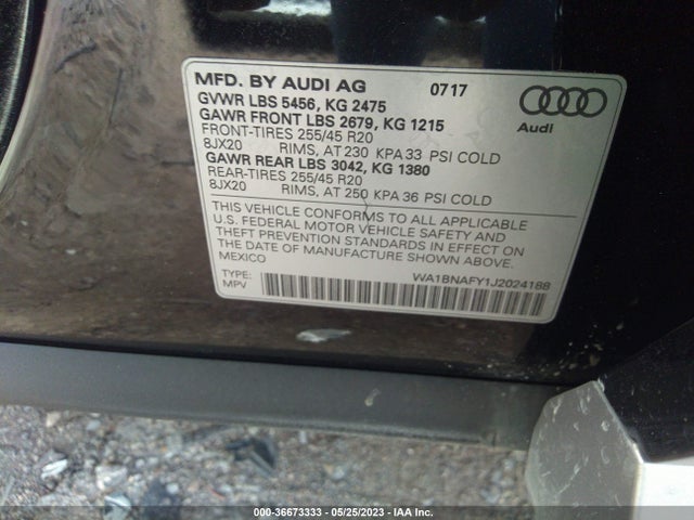 WA1BNAFY1J2024188 Audi Q5 Premium Plus