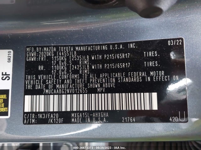 Toyota Corolla Cross Le 2022 7MUCAABG2NV012655 Image 10