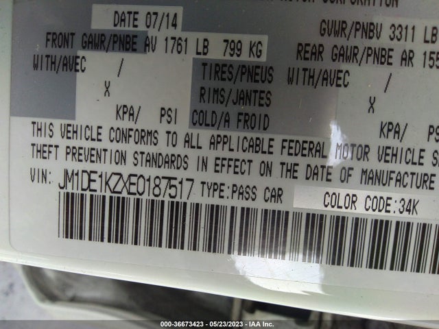 Mazda Mazda2 Sport 2014 JM1DE1KZXE0187517 Image 9