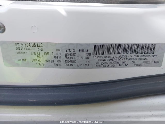 Dodge Grand Caravan Gt 2019 2C4RDGEG6KR630804 Image 9