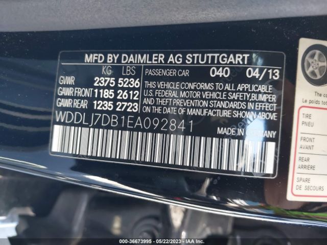 WDDLJ7DB1EA092841 Mercedes-Benz Cls-class Cls 550
