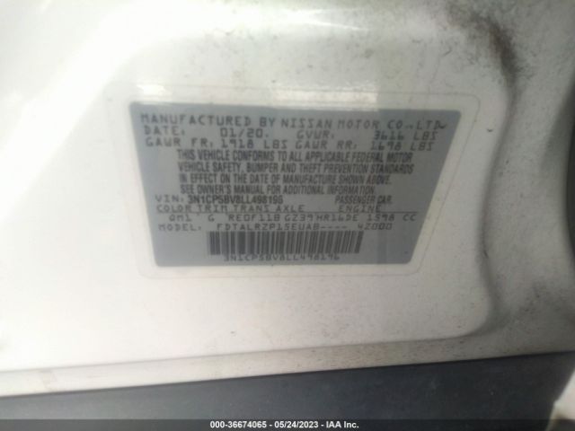 3N1CP5BV8LL498196 Nissan KICKS S