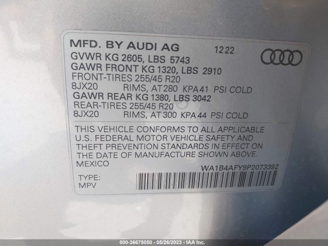 2023 Audi SQ5, VIN: WA1B4AFY9P2073392