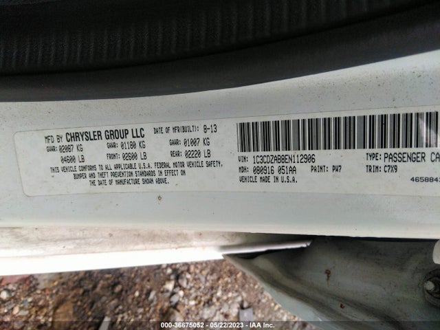 Dodge AVENGER SE 2014 1C3CDZAB8EN112906 Image 9