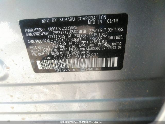 JF2SKAEC9KH496871 Subaru Forester Premium