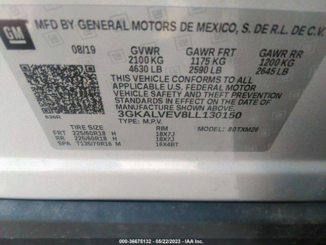 3GKALVEV8LL130150 GMC Terrain Slt