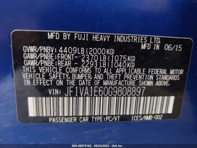 JF1VA1E60G9808897 Subaru Wrx Premium