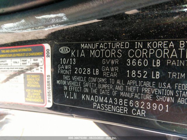 KNADM4A38E6323901 KIA RIO LX