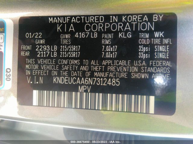 KNDEUCAA6N7312485 KIA SELTOS S