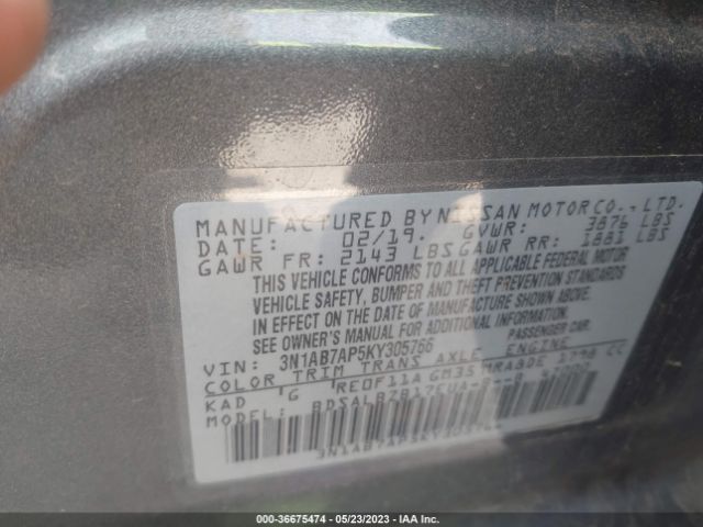 3N1AB7AP5KY305766 Nissan SENTRA S