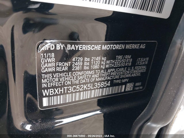 BMW X1 Xdrive28i 2019 аукцион фото
