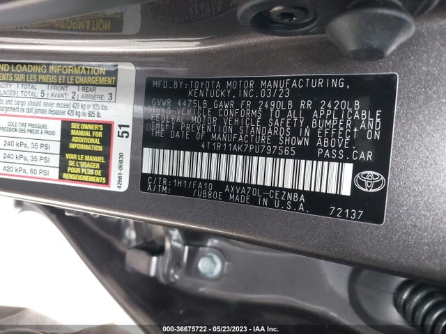 Toyota CAMRY LE 2023 4T1R11AK7PU797565 Image 11