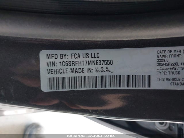 1C6SRFHT7MN637550 RAM 1500 Limited