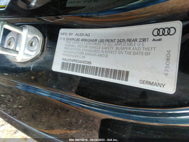 Aukcja sprzedaży 2013 Audi A5 Premium, vin: WAUCFAFR5DA042085, numer aukcji: 36676816