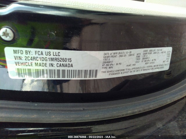 Chrysler Voyager Lxi 2021 2C4RC1DG1MR526015 Image 9