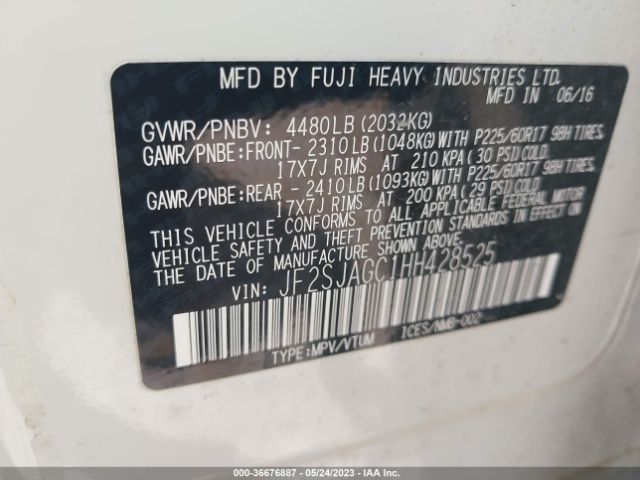 JF2SJAGC1HH428525 Subaru Forester Premium
