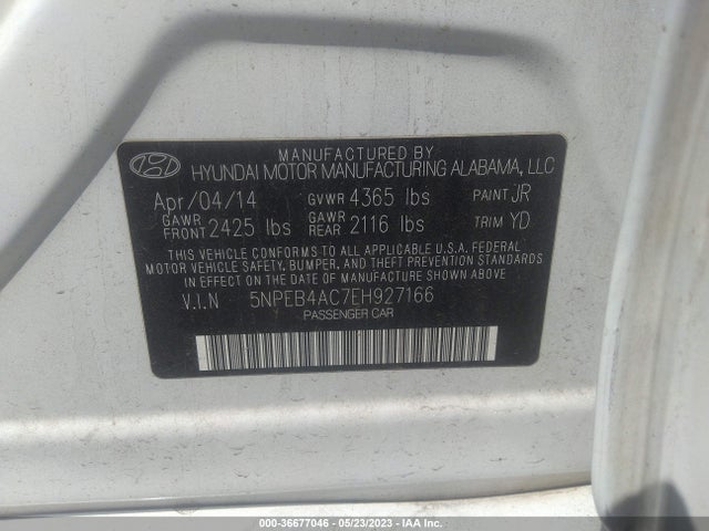 Hyundai SONATA GLS 2014 5NPEB4AC7EH927166 Image 10