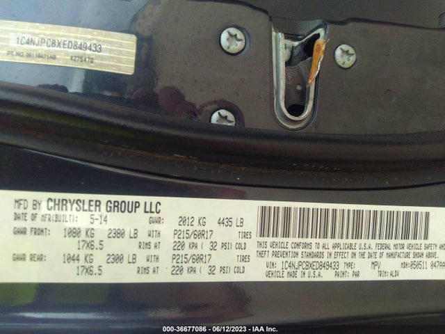1C4NJPCBXED849433 Jeep Patriot Limited