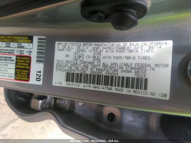 Toyota Tacoma Prerunner 2015 3TMJU4GNXFM177226 Image 10