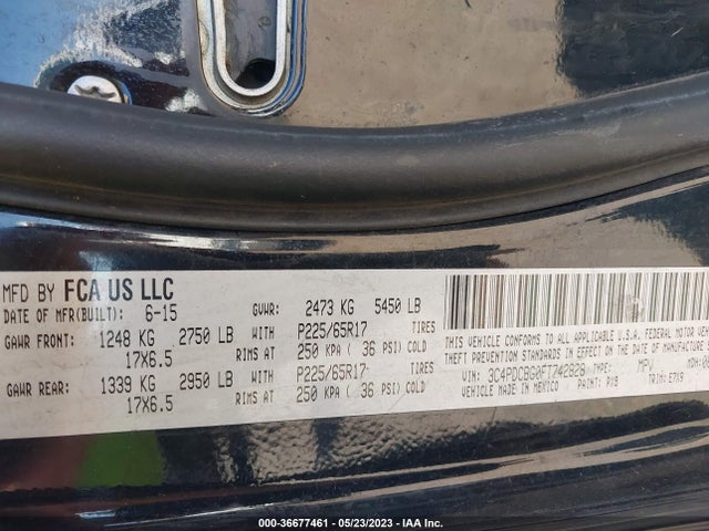 Dodge Journey Sxt 2015 3C4PDCBG0FT742828 Image 10