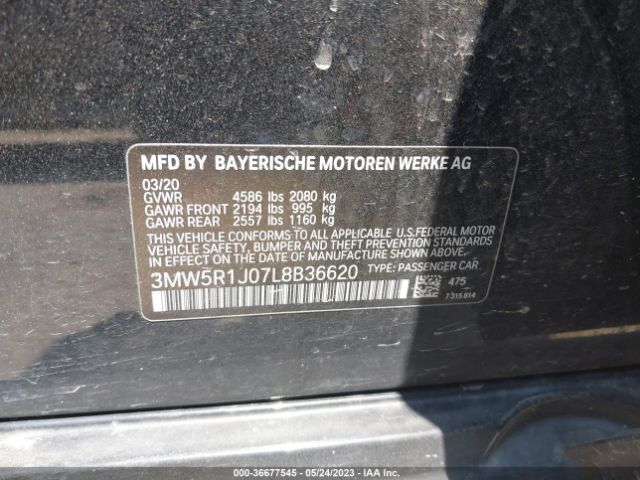 3MW5R1J07L8B36620 BMW 3 Series 330i