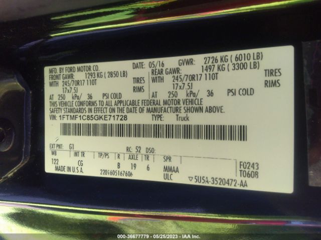 1FTMF1C85GKE71728 Ford F-150 Xl/xlt