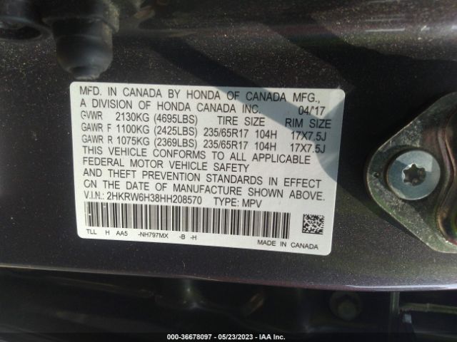 2HKRW6H38HH208570 Honda CR-V LX